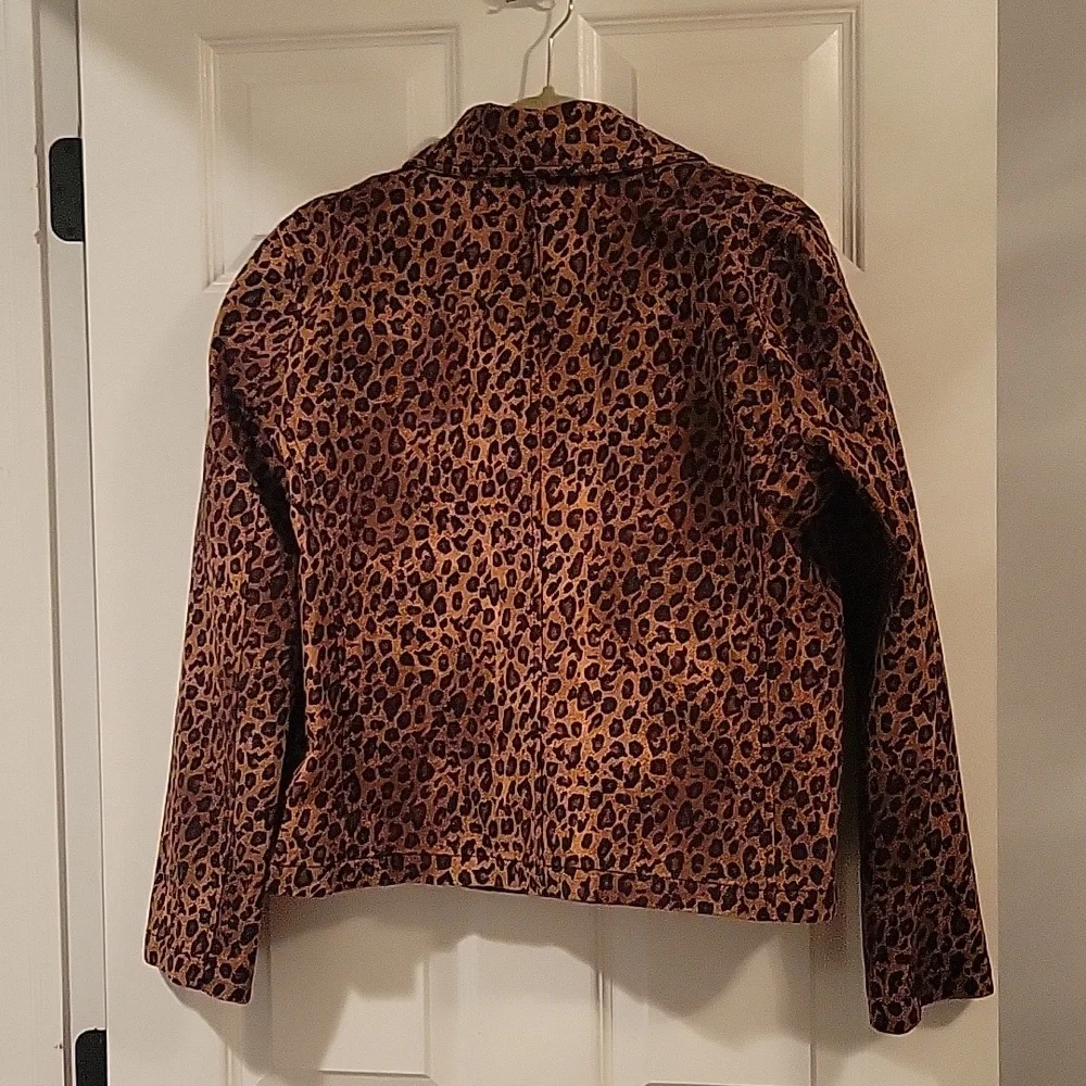Lauren Ralph Lauren Leopard Print Pea Coat in Brown and Black - Picture 2 of 7